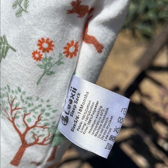 Looxii Sleep Sack Winter Forest Green and White Size 6-18 Months - Picture 2 of 4